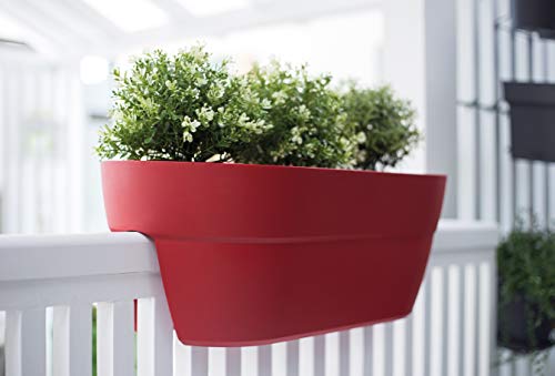 Preisvergleich Produktbild EDA Plastiques Blumenkasten Cancun, Rubinrot