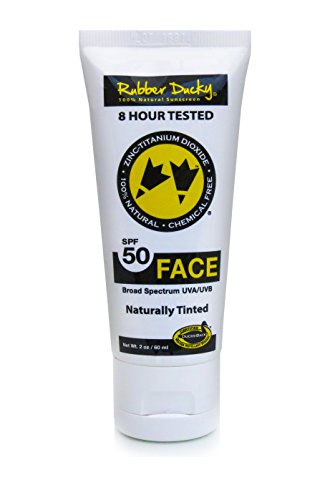 Rubber Ducky 100% Natural, 100% Chemical Free Naturally Tinted SPF 50 Face Sunscreen 2 oz.