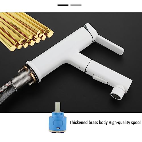 Robinet de lavabo extractible chrome pour salle de bain 3 modes - 7