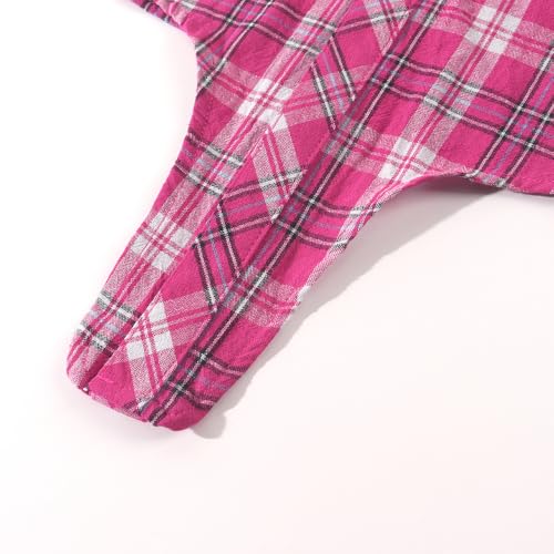 Image of Noomelfish Girls Sleeveless Button Down Shirt Tie Knot Blouse Western Cowgirl Outfit (5-12 Years)