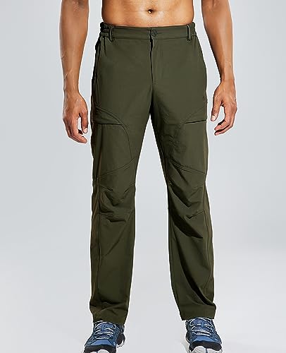 Haimont Men'S Outdoor Hiking Pants Quick Dry Lightweight Nylon Cargo Work Pants For Men Stretch 6 Zip Pockets thumb #5