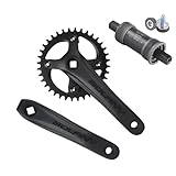 JCQIGOA Mountain Bike Crankset MTB 1x Square Taper...