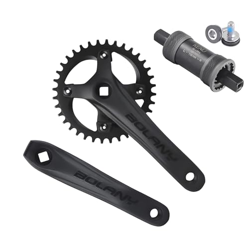 JCQIGOA Mountain Bike Crankset MTB 1x Square Taper...