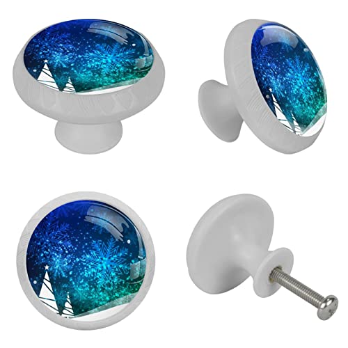 Boutons fluorescents pour tiroir de commode et porte de placard bleu