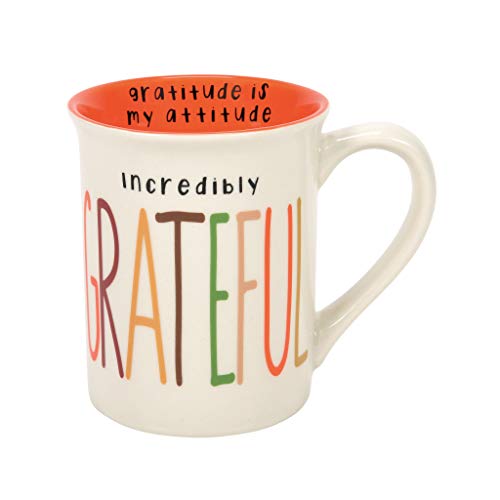 Enesco Our Name Is Mud Incredibly Grateful Gratitude Coffee Mug, 1 Count (Pack Of 1), Multicolor #TOP16