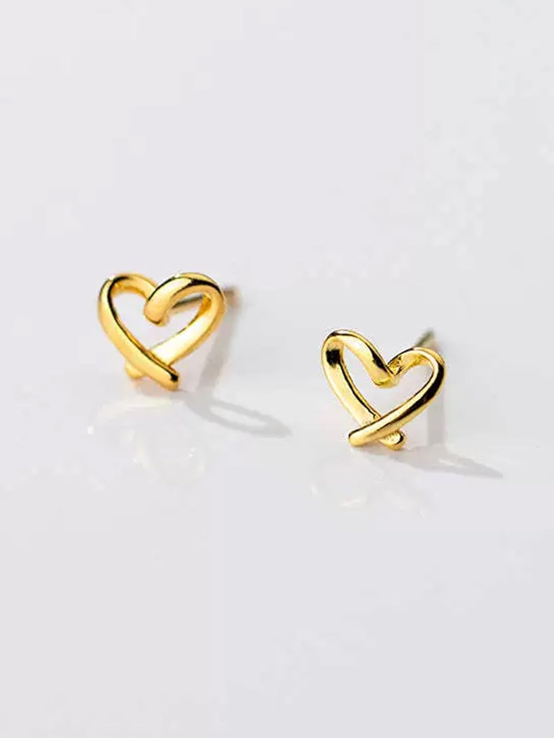 Minimalist Tiny Heart Stud Earrings for Women Silver Plated Hypoallergenic Cute Small Love Hearted Studs Cartilage Post Mini Dainty Pierced Ear Birthday Party Jewelry Gifts - Image 2