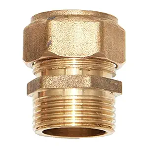 Moxic Brass Screw Coupling Compression Male Aluminum Pipe Thread Connector S25 1''