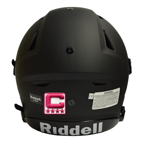 Pink 3D Football Helmet Bumper Captain Style C Patch - Fits Adult & Youth Football Helmets