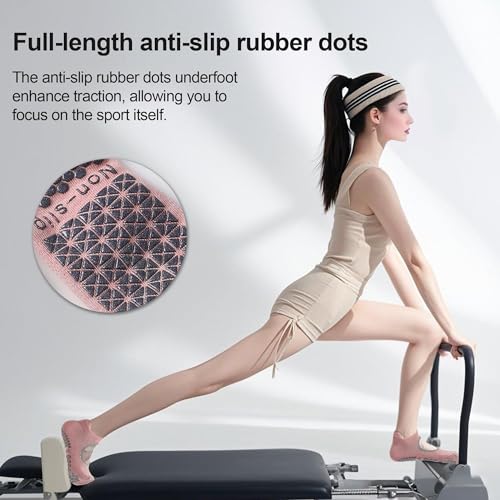 Image of Women's Grip Socks with Straps - 3 Pairs Non Slip Socks for Pilates, Yoga, Ballet & Barre Dance