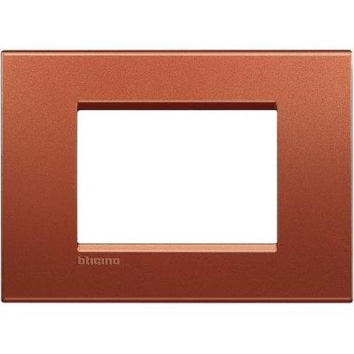 Bticino Living Light Lna4803Rk Placca Quadra 3P, Brick