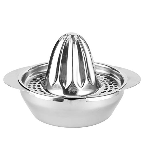 Edelstahl Orange Entsafter Manueller Entsafter Kegelförmiges Leichtgewicht mit Schüssel für Hotel