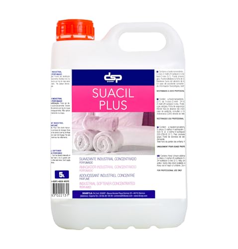 Suacil Plus - Suavizante Ropa Líquido para Lavadora Profesional - Suavizante Lavanderia concentrado Perfumado - Suavizante Industrial Concentrado Profesional Olor Fresco y suavidad formato 5 Litros