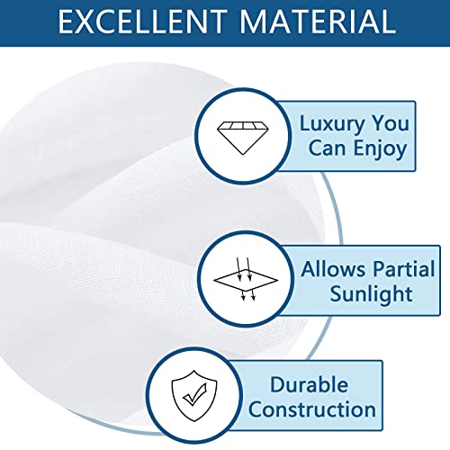 Cutewind White Sheer Curtains 96 Inches Long For Bedroom Living Room Transparent Voile Window Curtain Panels Sliding Glass Door Drapes Rod Pocket 37 X 96 Inch (Set Of 2 Panels) #TOP4