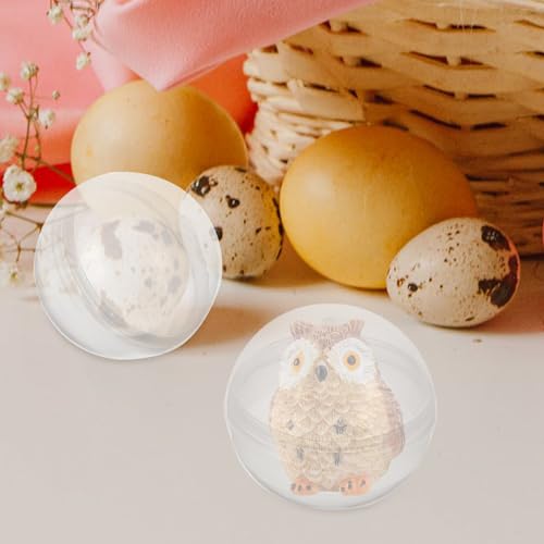 Homoyoyo 100pcs Fillable Transparent Ball Ornament Bauble, Christmas tree decorations Baubles Clear Plastic Fillable Baubles - Image 2