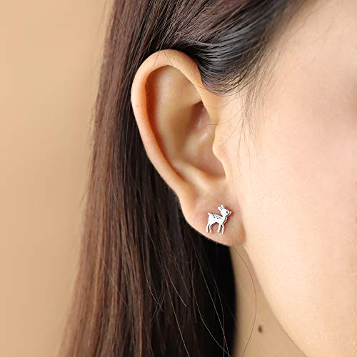 Boma Jewelry Sterling Silver Deer Fawn Stud Earrings3