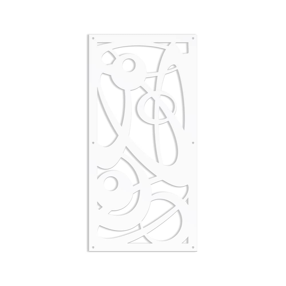 Quadro traforato per arredamento modello INTERSTERLLAR - Pannello In PVC Traforato - Parasole colore bianco 47X94 CM