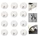 Cable Clips,Bukey 12 Pack Multipurpose Cable Clips Cord Management System, Desktop Cable Organizer (White)
