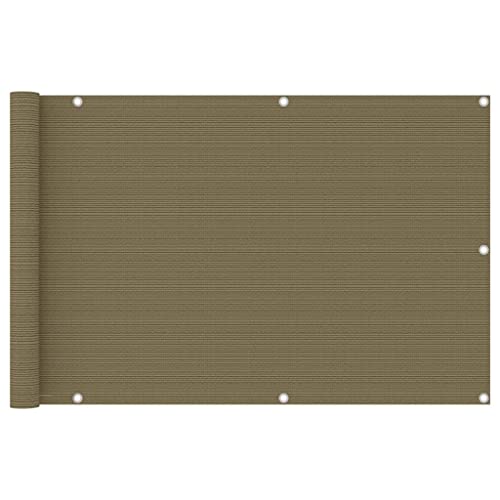 Brise-vue balcon taupe 90x400 cm pour savourer votre terrasse en toute intimité
