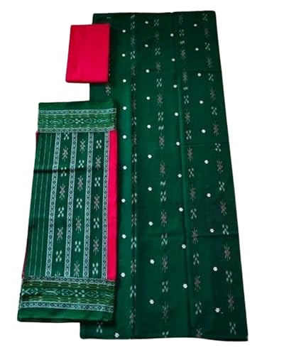 Image of Odisha Sambalpuri Handloom Woman's Pure Cotton Handloom Dress Material With Dupatta Bottom Wear 3 Pic Set Sambalpuri dress material Unstitched