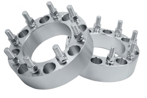 2 Pc 3" inch Forged T6 6061 Wheel Spacers Adapters 8x170 MM W 14x2.0 Studs Fits Ford F-250 F-350 Dually 4x4 1999-2004 (2003 2004 W/ 14x2.0 Studs Only) Free