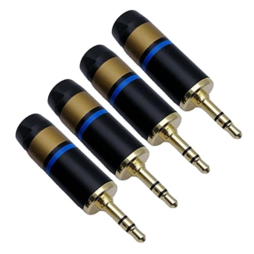 Avejjbaey Conector banana de audio dorado, conectores de altavoz, conectores de 3,5 mm, chapado en oro, cable de altavoz de música,