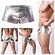 Glänzende Herren Boxershorts, elastische metallische Boxershorts, sexy Herren Boxershorts mit niedriger Taille, glitzernde sexy Hosen für Clubwear, sexy Unterhosen für Tanzbekleidung, Nachtclub, Rave