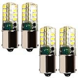 HQRP 4 pcs BA15s 32 LEDs SMD 2835 Cool White Bulb 6000-7000K for #1141 Minnie Winnie RV Interior Ceiling Lighting Bulb replacement 3W 250-300 Lumen