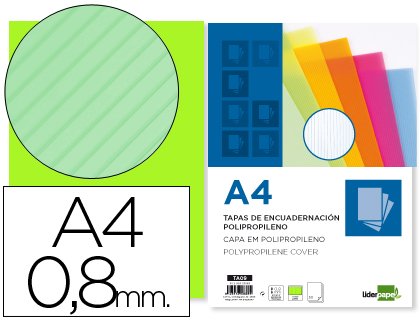 Plat de reliure A4 Liderpapel ondulé haute densité épaisseur 0.8mm