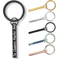 ibera gifts - Llavero personalizado rectangular de acero -