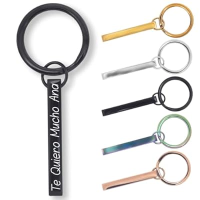 ibera gifts - Llavero personalizado rectangular de acero - Grabación en los 4 lados - Ideal para regalar a tu pareja, amigos, familia o niños - Acabado profesional (Negro) | Ya disponible en tu tienda friki favorita! En mundofriki.es!