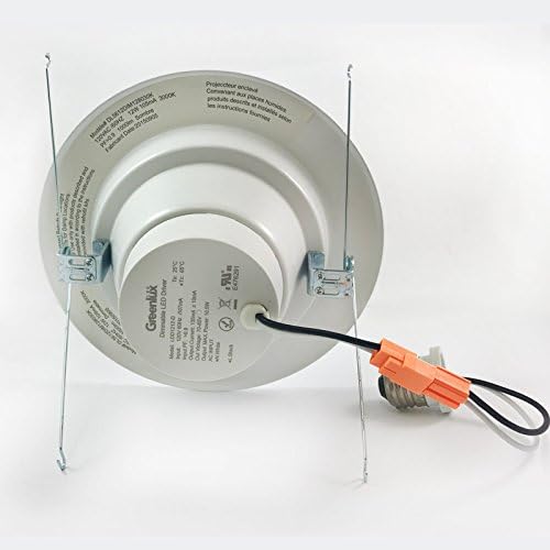 Enrere view of GREENLUX LED Retrofit Downlight showing spring clips