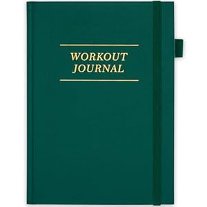 5 MINUTES A DAY Fitness/Workout Journal for Women & Men, Workout Log Book to Track Exercise Progress, 6 Months Running Journal Workout Equipment Home Gym Gift-Dark Green