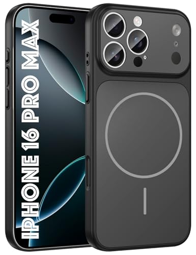 Image of SHINESTAR Converter Case for iPhone 16 Pro Max | Premium Protective Mag-Safe Cover | iPhone 17 Pro / 17 Pro Max Series Style Design | in-Built Camera Guard | Wireless Charging Compatible - Black