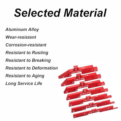 Set de 7 Bloques Medidores para Router de Aluminio miniatura 3