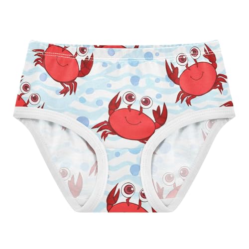 Girls Underwear Toddlers 2t Cotton Little Girl Panties Flower Briefs Girls Undies Cute Red Crabs Blue Stripes