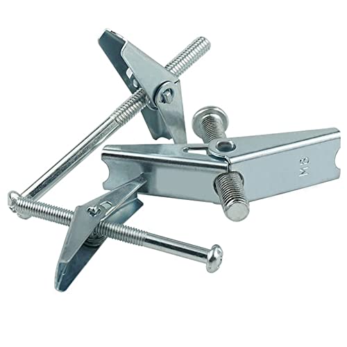 20 piezas de anclajes de resorte de yeso para pared hueca, anclajes de resorte de yeso para pared hueca con tornillo