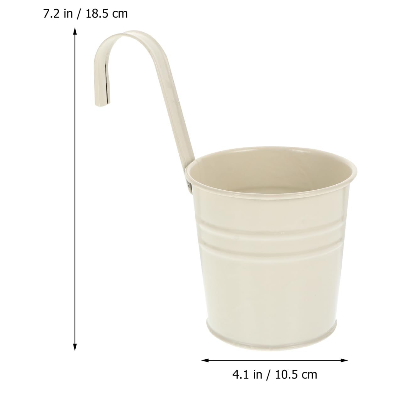 Cabilock Lot de 6 Pots de Fleurs Suspendus en métal - Beige - Crochets Amovibles - en Fer Rustique - pour Plantes Grasses, Plantes Grasses, Ses, Ses, Jardins