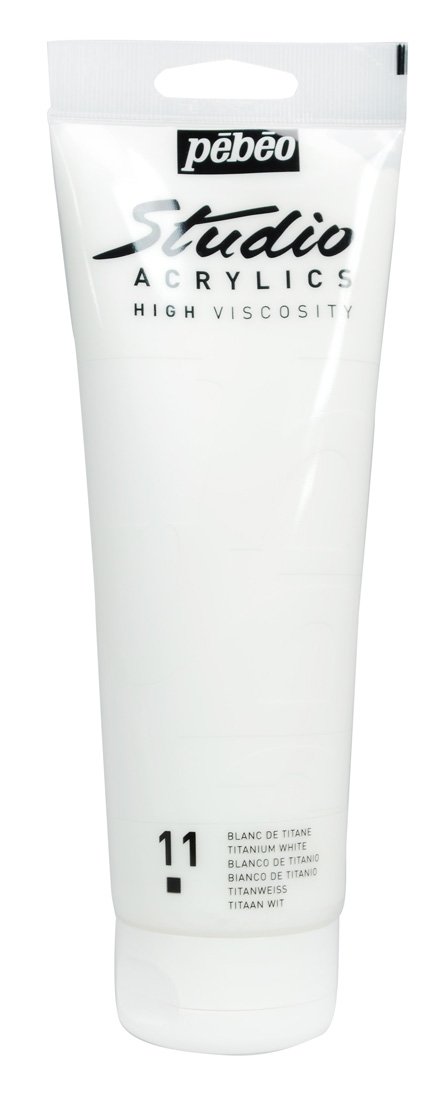 Studio Acrylics 250-milliliter Acrylic Paint, Titanium White