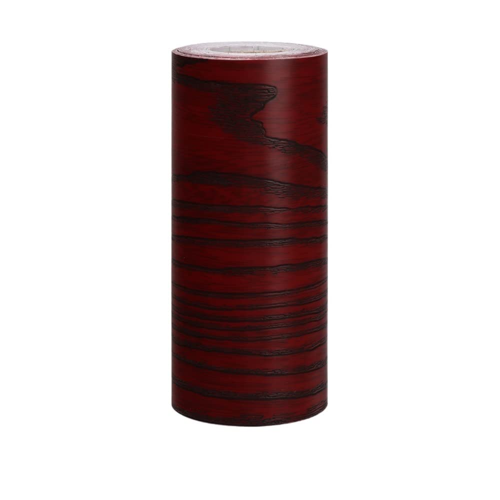 Zpfdsg Wine Red-12Cm X 5M Wallpaper Borders Home Decor Skirting Line Vinyl Decals Self-Adhesive Wood Baseboard Wall Border Stickers Waist Wallpaper(Wine Red-12Cm X 5M)