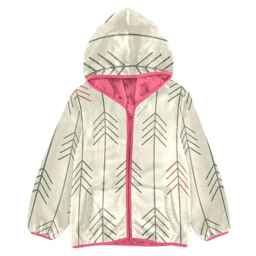 Christmas Geometric Trees Sherpa Coat