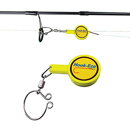 HOOK-EZE Fishing Knot Tying Tool for Fishing Hooks on Fishing Poles â€“ Cover Hooks on Fishing Rods | Line Cutter | for Saltwater Freshwater Bass Kayak Ice Fishing