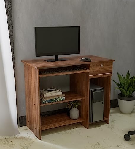 Image of COUCH CULTURE Bingo Engineered Wood Study Table | Multi-Purpose Study Table | Computer Table for Students | Office Table with 1 Drawers | Desk for Work from Home | 1 Year Warranty - Leon Teak