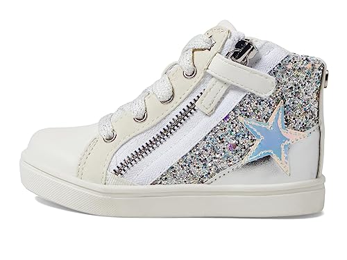 NINA Girl's Yuti (Toddler/Little Kid/Big Kid) White Glitter/Smooth 7 Toddler M4