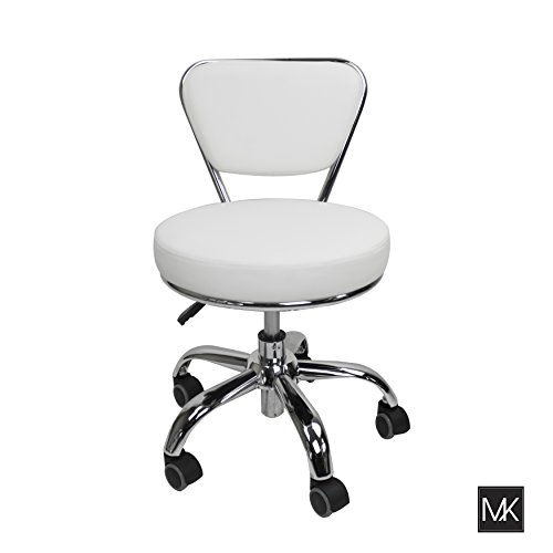 Mayakoba Salon Nail Pedicure Stool Pedicure Chair Dayton White Pneumatic, Adjustable, Rolling Salon Furniture & Equipment #TOP3