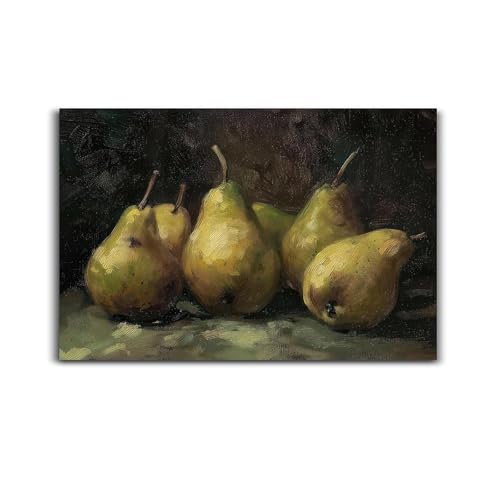 Hechcab Fruits Oil Painting Wall Art, Vintage Kitchen Still Life