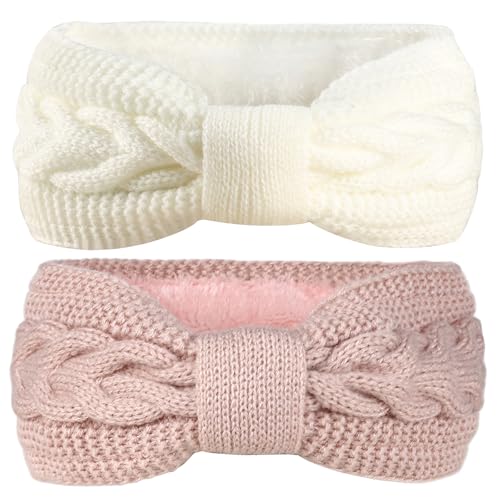 2 Stück Stirnband Damen Winter, Stirnband Mädchen, Gestrickte...