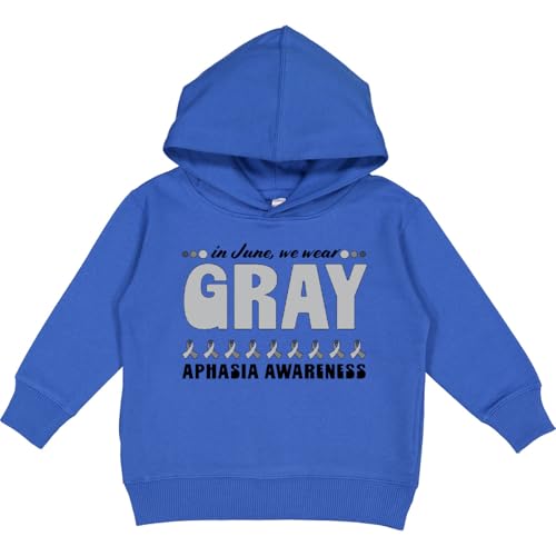 inktastic in June We Wear Gray-Aphasia Awareness Toddler Hoodie 2T Royal 45475