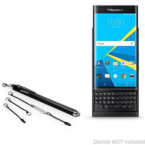 BoxWave Stylus Pen Compatible with BlackBerry Priv - EverTouch Capacitive Stylus, Fiber Tip Capacitive Stylus Pen - Jet Black