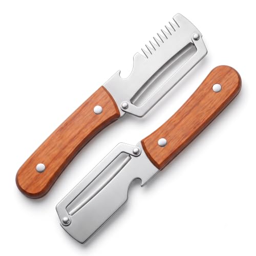 Image of Vegetable Peeler Combo Pack of 2 Stainless Steel with Wooden Handle