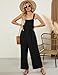Flygo Womens Overalls Loose Fit Wide Leg Jumpsuits 2025 Summer Casual Rompers Jumper with Pockets(Black-M)